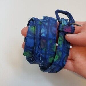 Vintage 80's Blue Cloth Belt